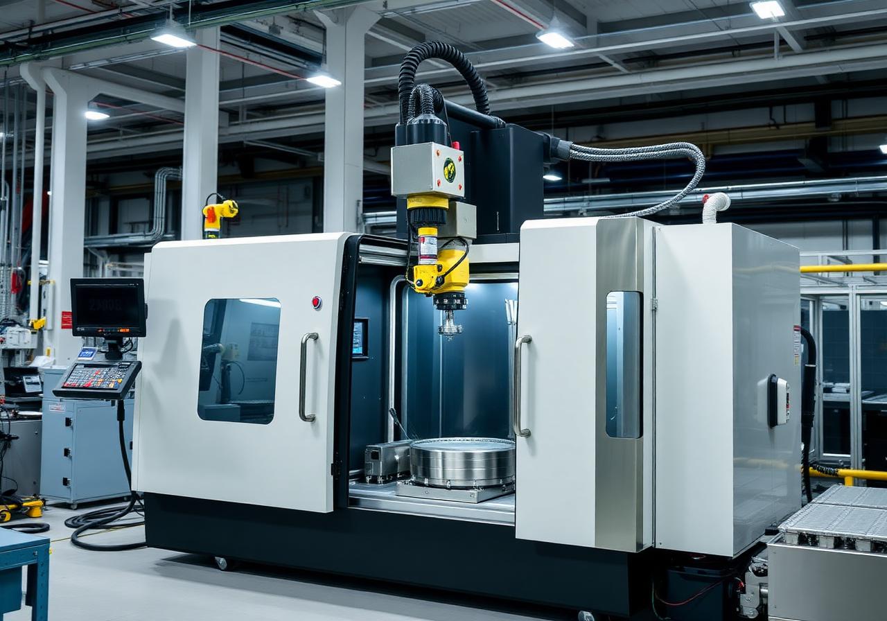 Sondermaschine mit CNC-Steuerung in Werkshalle